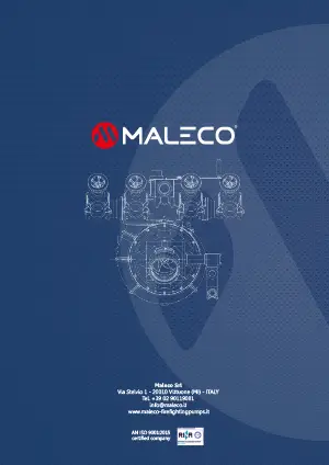 MALECO brochure prodotti antincendio retro copertina